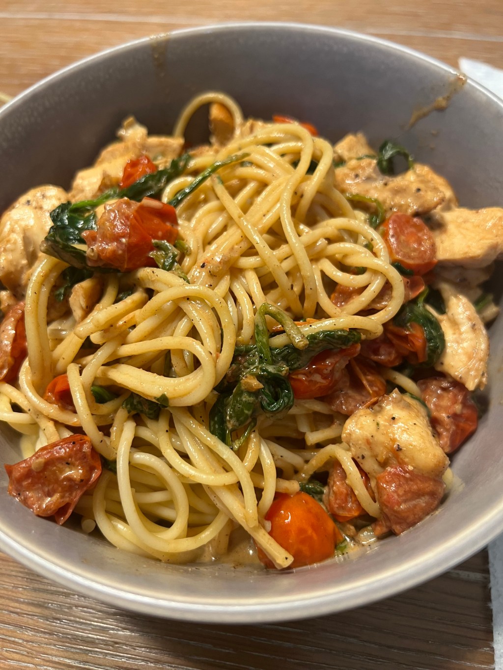 Tuscan Chicken Spaghetti